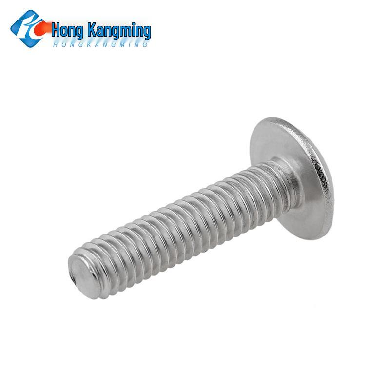 201 Stainless Steel Mushroom Head Machine Screw, Flat Cross, M4/M5/M6