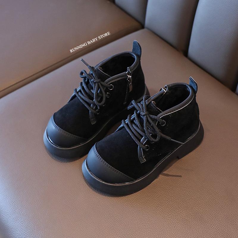 

able Thickened Winter Snow Boots Suede Children s Casual Warm Cotton Short Boots Round Toe Rubber Soles Tube Shoes I07199 36 чорний