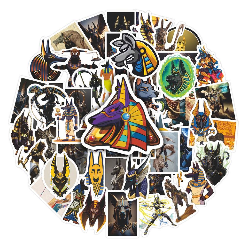 53 Death Anubis Cultural Cartoon Stickers for Journals & Notebooks - Creative Stationery Decoration