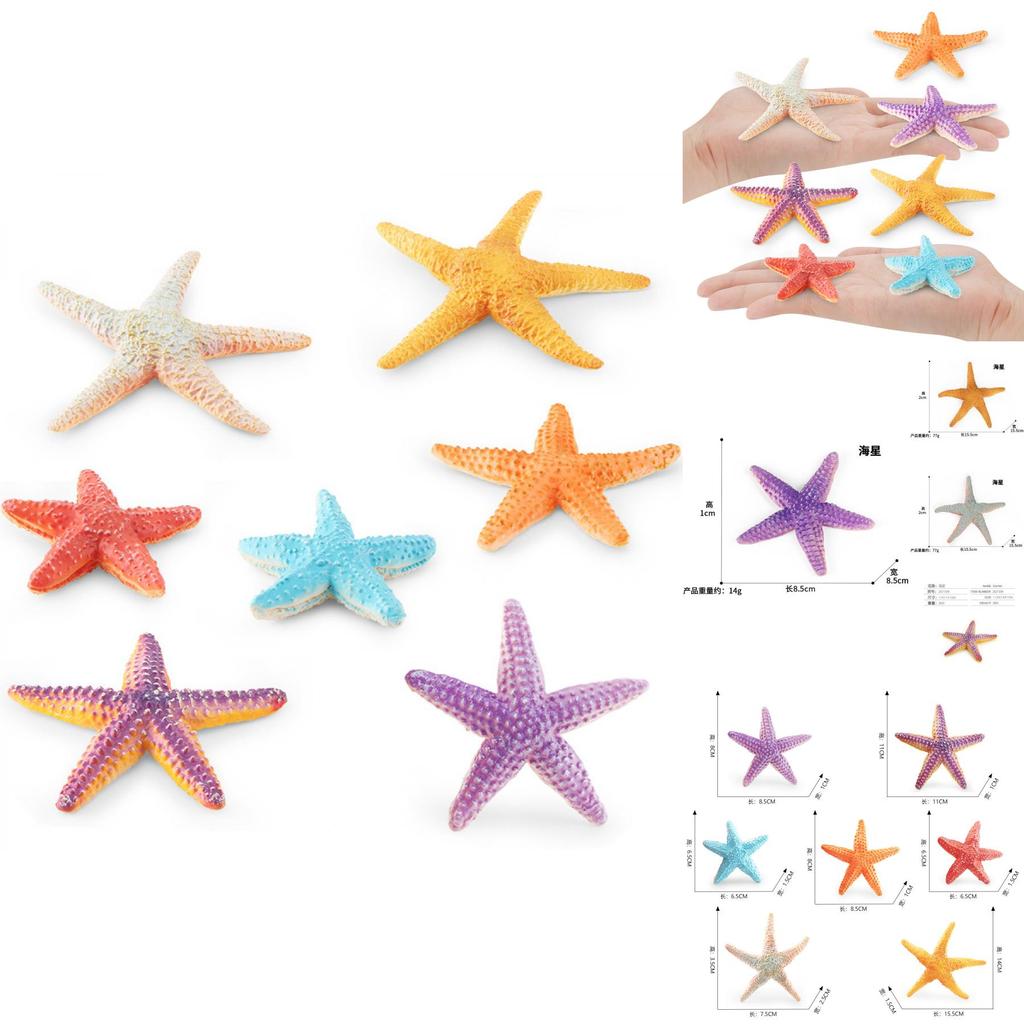 Charming Realistic Starfish Sculpture Pvc Beach Toys Ideal For Nautical Home Decor