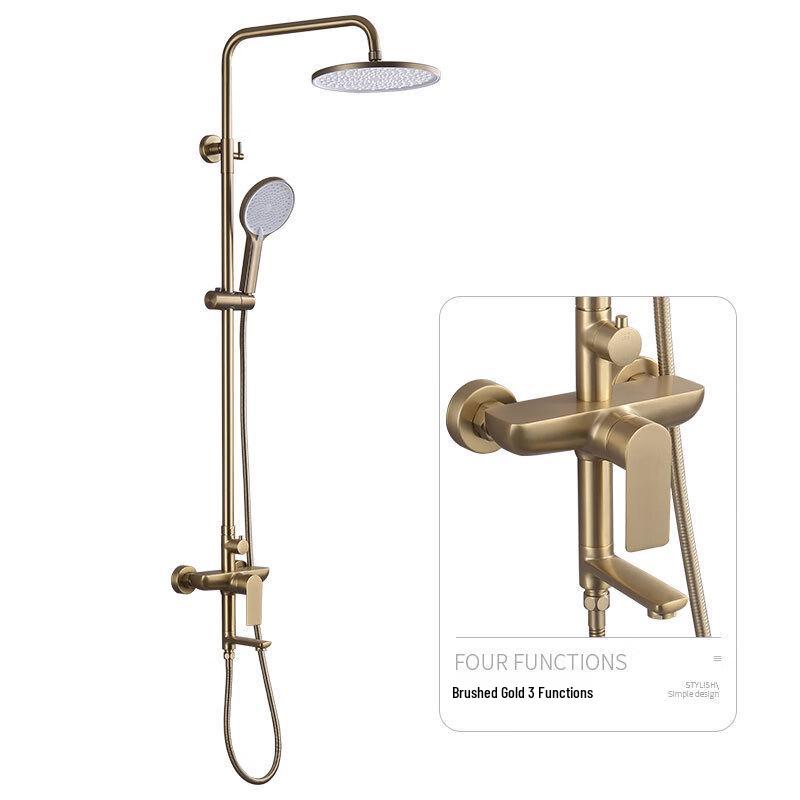 TLXT Gold 3-Function Bathroom Shower Set