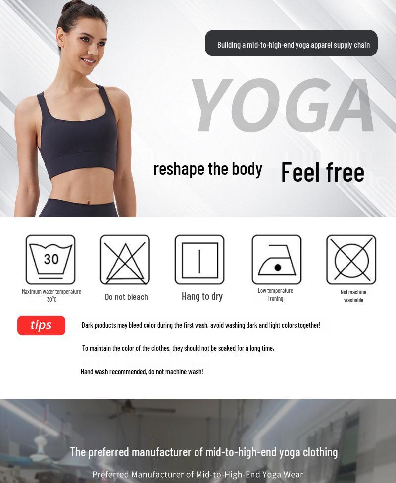 Women's High Elastic Criss-Cross Back Sports Bra - Nude Feel for Yoga and Running