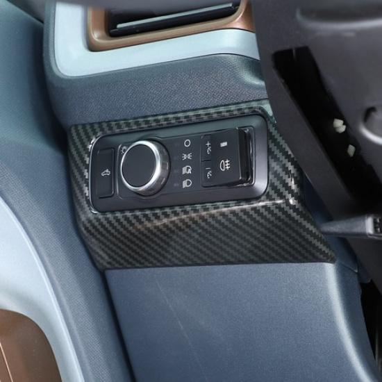 ABS Carbon Fiber Headlight Switch Button Panel Cover Trim For Ford Maverick 22+