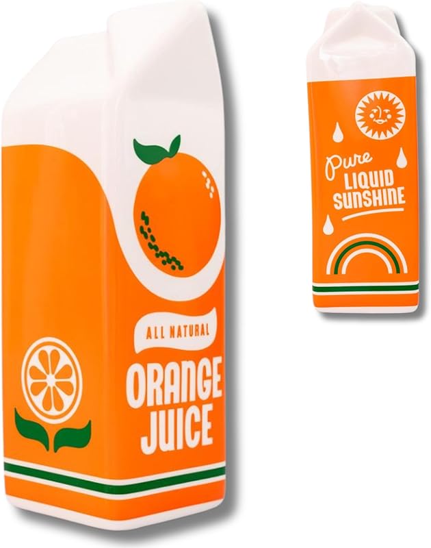 

Vintage-Inspired Orange Juice Ceramic Vase Original Gloss Home Decor Ornament Unique Novelty Creative