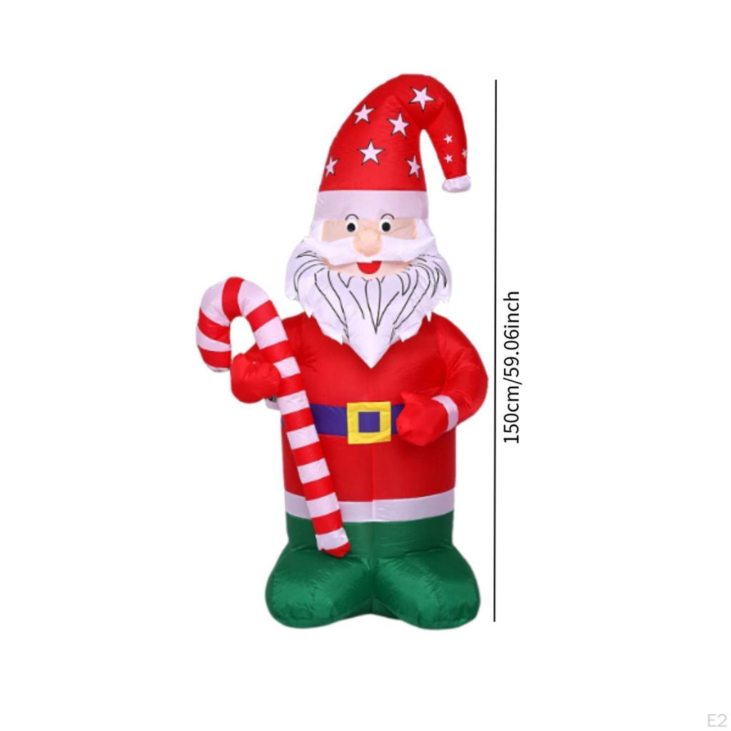 Świąteczny nadmuchiwany Święty Mikołaj Dekoracja świąteczna Łatwa instalacja: Przyciągające wzrok Zintegrowane LED Zewnętrzne