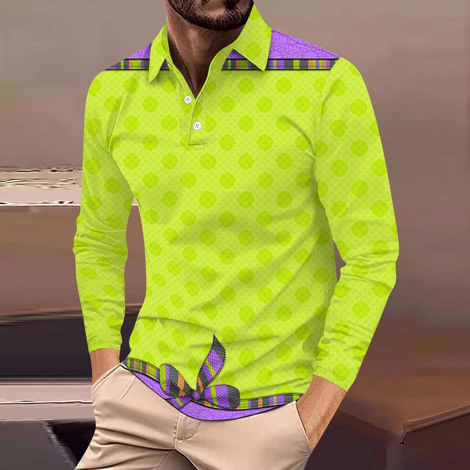 Мужская рубашка с длинными рукавами и воротником на пуговицах — фото 6