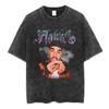 Rapper RELS B Skinny Flakk Tour Vintage Gewaschenes T-Shirt Herren Kleidung Hip Hop Übergroßes Kurzarm-T-Shirt Baumwoll-T-Shirts