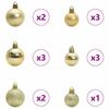 Christmas Ornament Set with 150 LEDs 61 pcs Multicolor Plastic