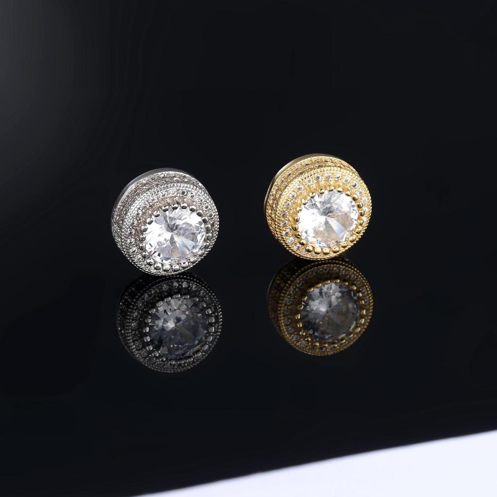 Zircon Magnetic Ear Clips: Painless, Non-Pierced Earrings for Women & Men