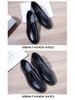Men's Black Leather Slip-On Loafers - Business Casual & Formal, Soft Sole Non-Slip for Middle-Aged and Elderly.