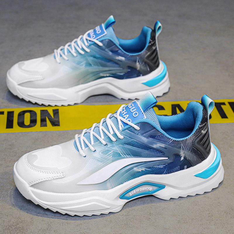 

Мужские кроссовки. Дизайнерская мужская обувь. Удобная дышащая обувь на платформе. Кроссовки Tenis Masculino. 44 синий