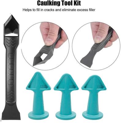 5-teiliges Dichtungsdüsen-Applikator-Finishing-Tool-Spachtel Kunststoff-Kleberschaufel Fliesen-Ziegel-Fugen Boden-Silikon-Entferner Mörtel-Kit
