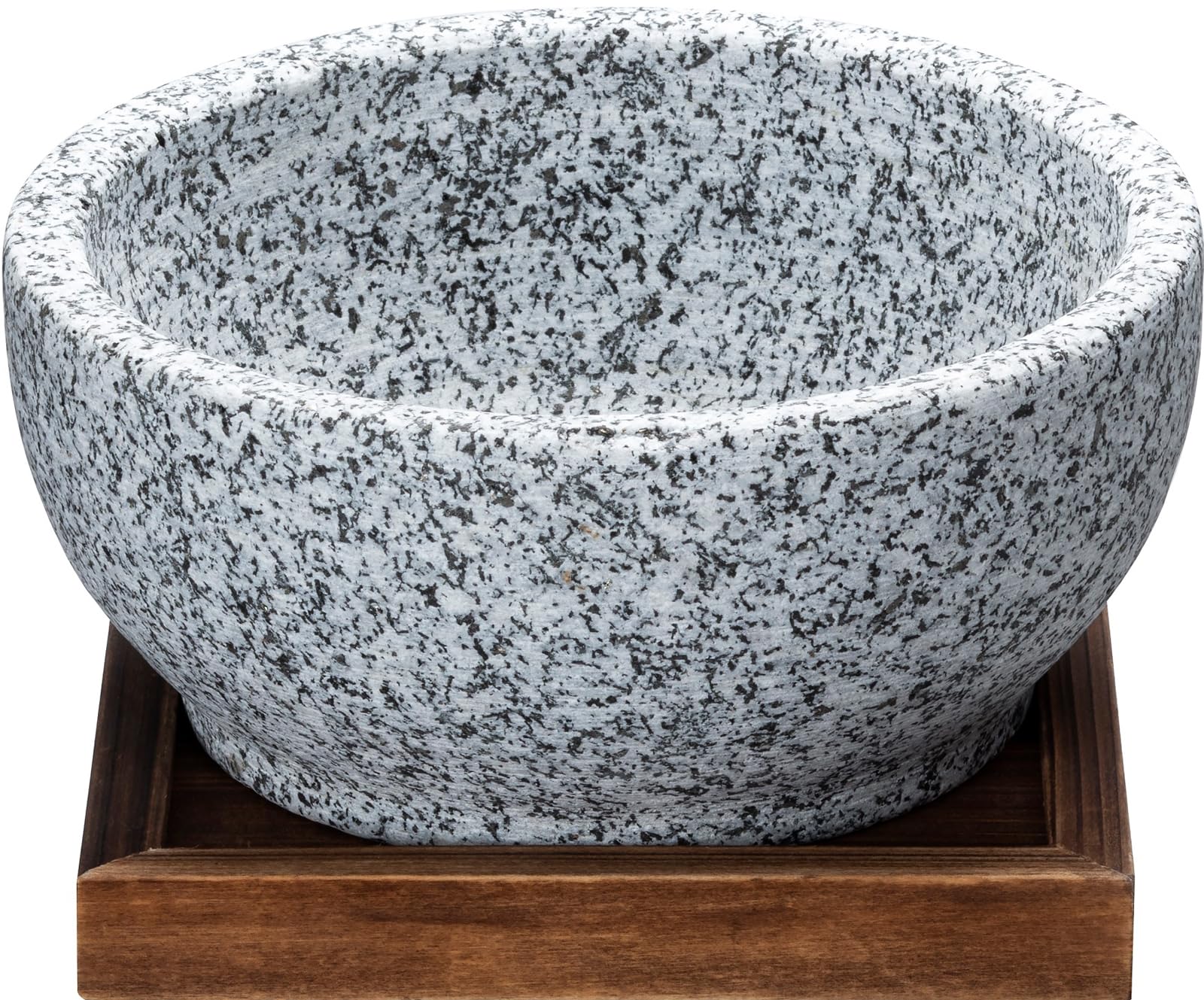 

Ishigaki Stone Hot Pot, Approx. 16cm Diameter x 8.5cm Height, Natural Stone, with Base Plate, for Bibimbap, Individual Serving, Korean Cuisine, Far In