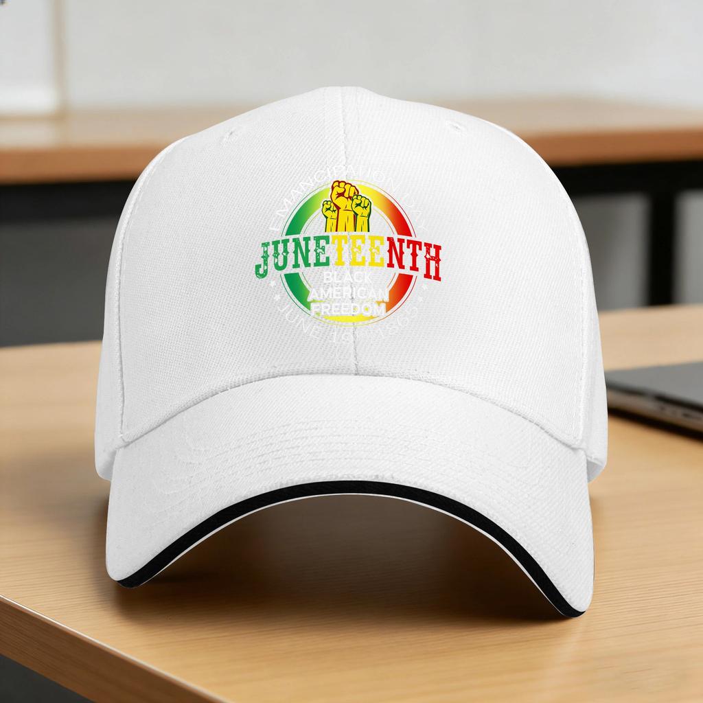 Juneteenth African American Freedom 1865 Black History Month Baseball Cap  Vintage Men Adult Trucker Hat  Snapback Cap