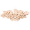 1 Stück 16x6,5cm Geschnitzte Eck-Onlay-Applikation Tür Schrank Rose Unbemalt Europäischer Stil