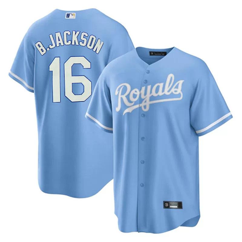 Embroidered Kansas City Royals Kansas City Royals No. 16 Jackson Jersey Baseball Uniform