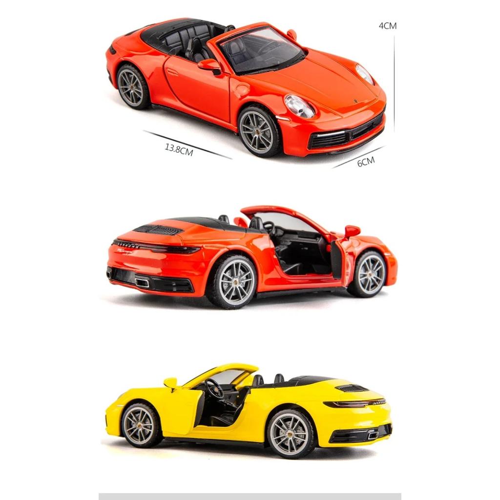 1/32 Porsche 911 Carrera Supercar Alloy Model Car Toy Diecasts Casting Sound and Light Car Toys For Children Vehicle