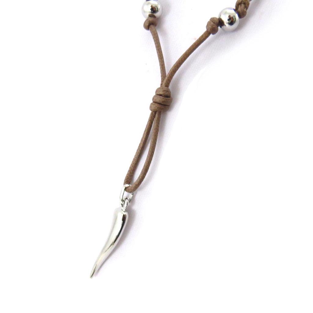 Les Trésors De Lily [J6959] - Collier 'Kilimanjaro' marron argenté