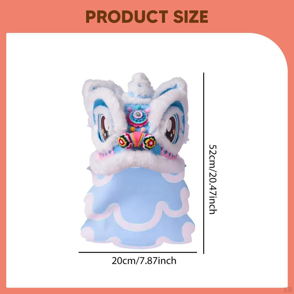 Klobouk Lvího tance DIY Sada materiálů Pokrývka hlavy Dekorace pro čínský Nový rok pro domácnost