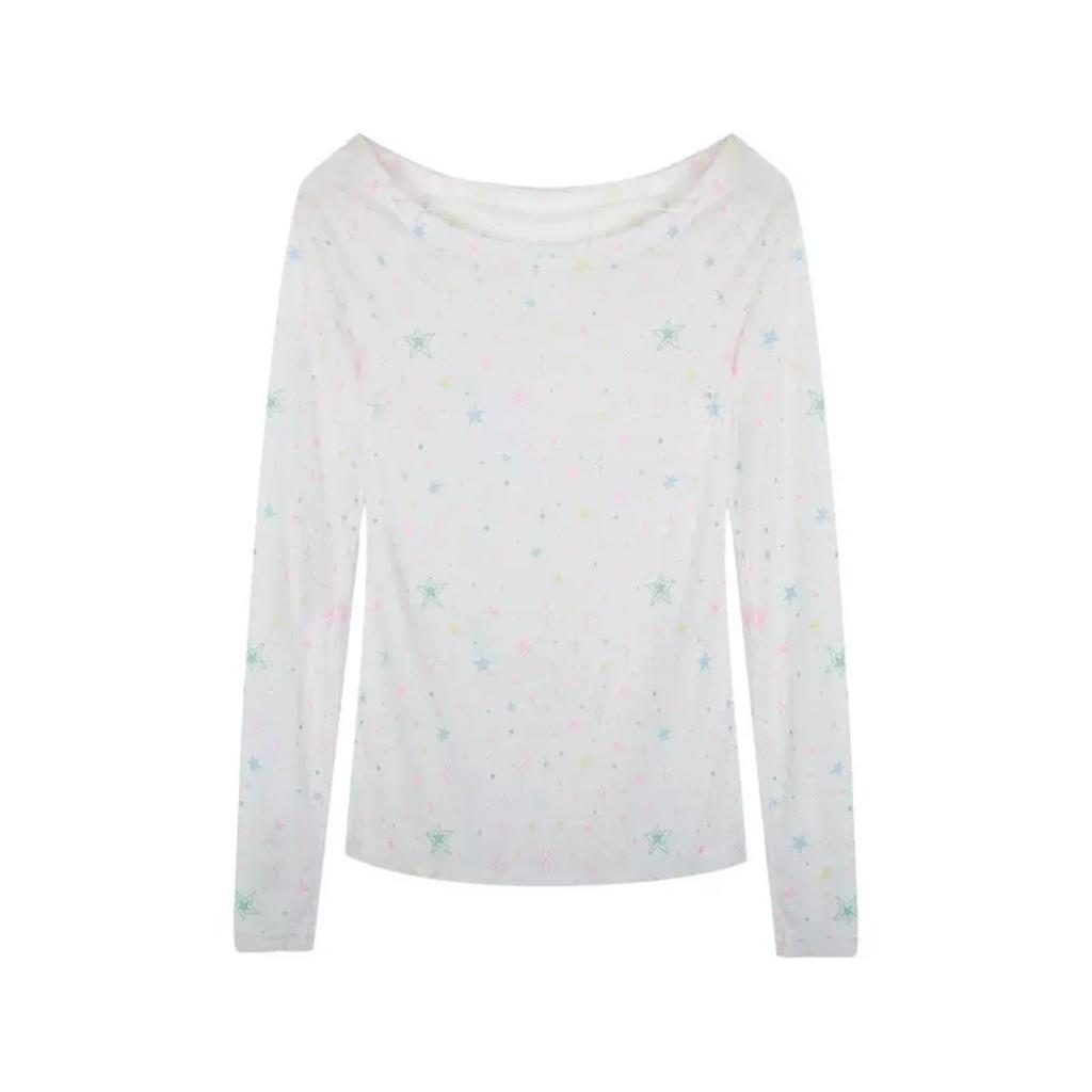 Women's Off Shoulder Long Sleeve Slim Fit Tops Solid Color Blouses Casual Shirts