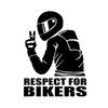 SCIONE Adesivi per auto "Rispetto per i motociclisti" Adesivi riflettenti impermeabili per auto e moto Adesivi per auto cool