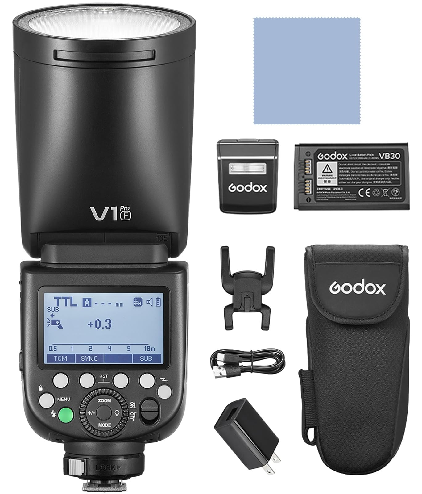 

Авторизований GODOX V1 PRO F Спалах-стробоскоп Сумісний з Fujifilm 76 Вт·с TTL Кругла головка [Дилер GODOX]