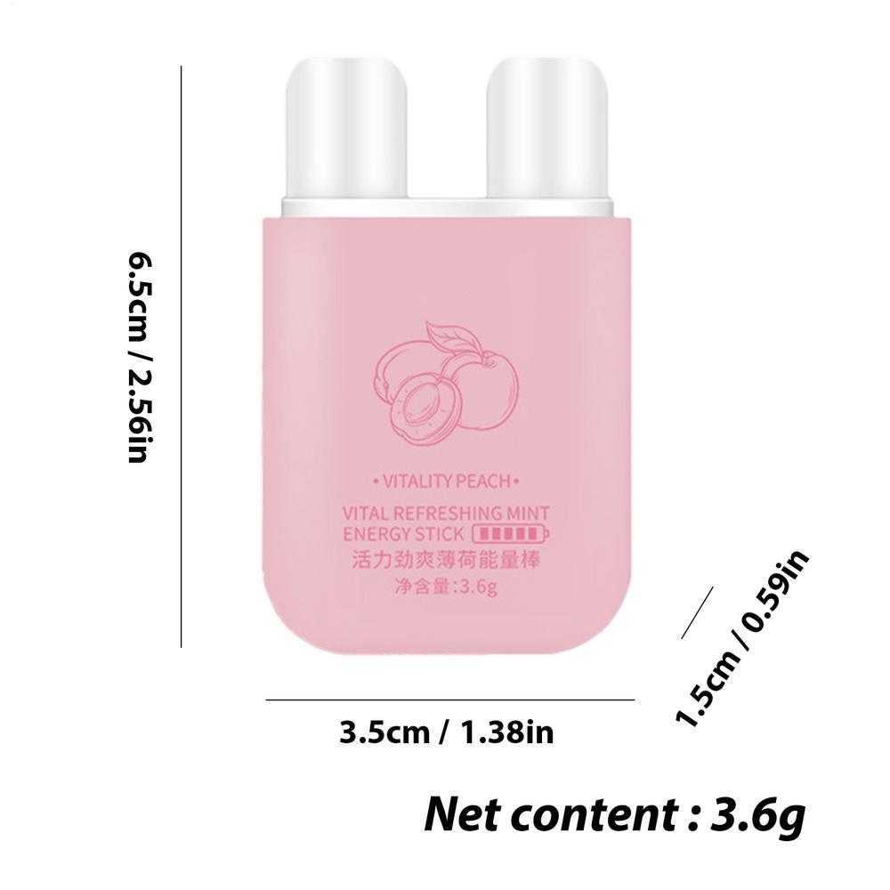 1PC Double Hole Energizing Energy Bar Aromatherapy Nasal Inhaler Energy Vapors Stick Aromatherapy Stick Stimulating Scent