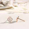 Four-leaf Clover Earrings Female Korean Version Temperament Simple Stud Earrings Cold Wind Female Personality Versatile Ear Jewelry