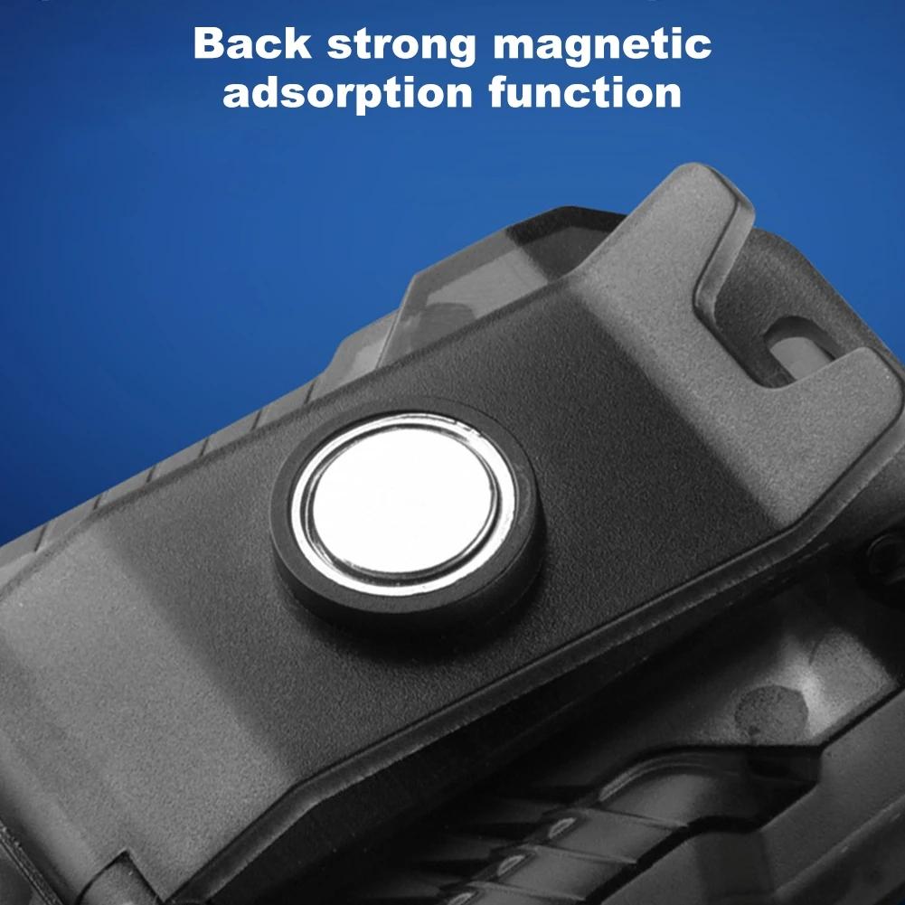 COB Hat Clip Headlight Type-C Rechargable Portable Flashlight Motion Sensor Multifunctional Headlight for Night Riding Fishing