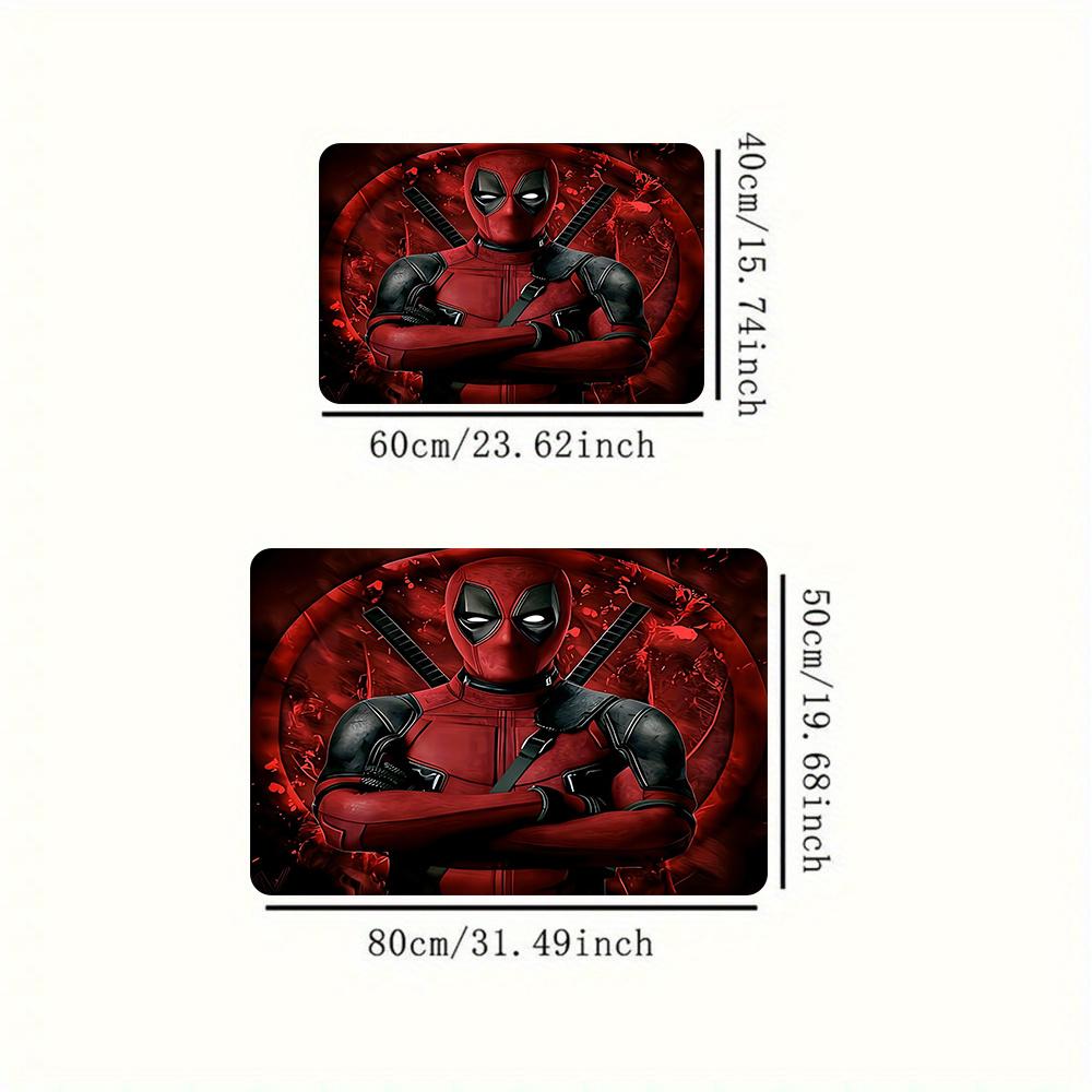 1pc Marvel Deadpool Doormat Vibrant Superhero Character Printed Floor Rug with Non Slip Backing Durable Soft Absorbent Mat Ide