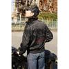 Vanson Men's Mesh MA-1 Jacket, Black/Silver