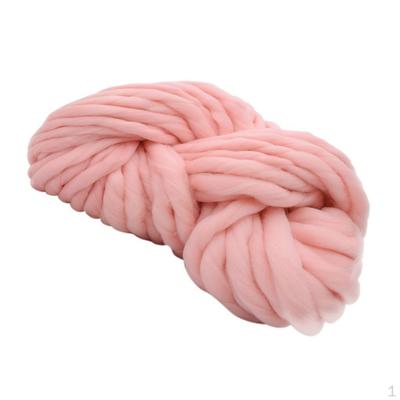 1 Ball Chunky Wool Yarn Knit DIY Blanket Roving For Finger Knitting Crocheting Felting Making