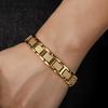 Titanium Steel Magnetic Bracelet Men Geometric Design Anti-Fatigue Stainless Jewelry Cycling Outdoor Activities