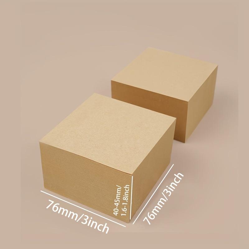 400 Sheets Thick Brown Kraft Paper Sticky Notes - Tear-off Adhesive Reminder Pads for Home & Office Organization,Office Supplies