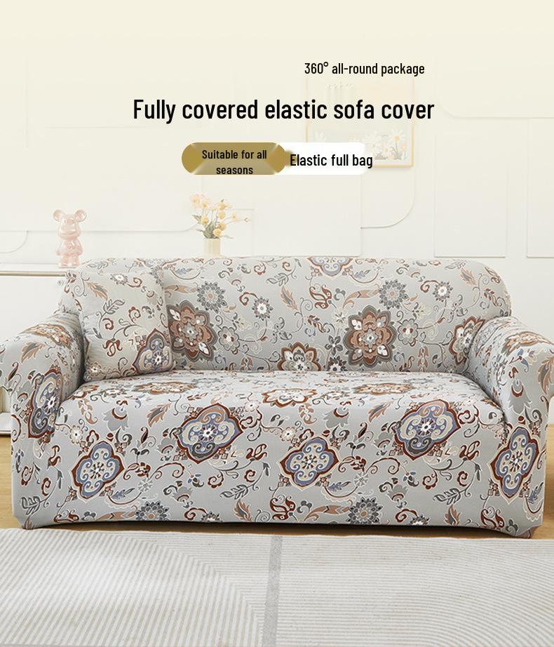 2024 Universal Anti-Slip Sofa Bed Cover: Printed, Dirt-Proof, Anti-Cat Scratch, Multifunctional for Living Room