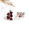 Wunderschönes Design Januar Geburtsstein Natürlicher Granat Ohrringe 925 Sterling Silber Damen edler Schmuck Jahrestag & Feiertagsgeschenk