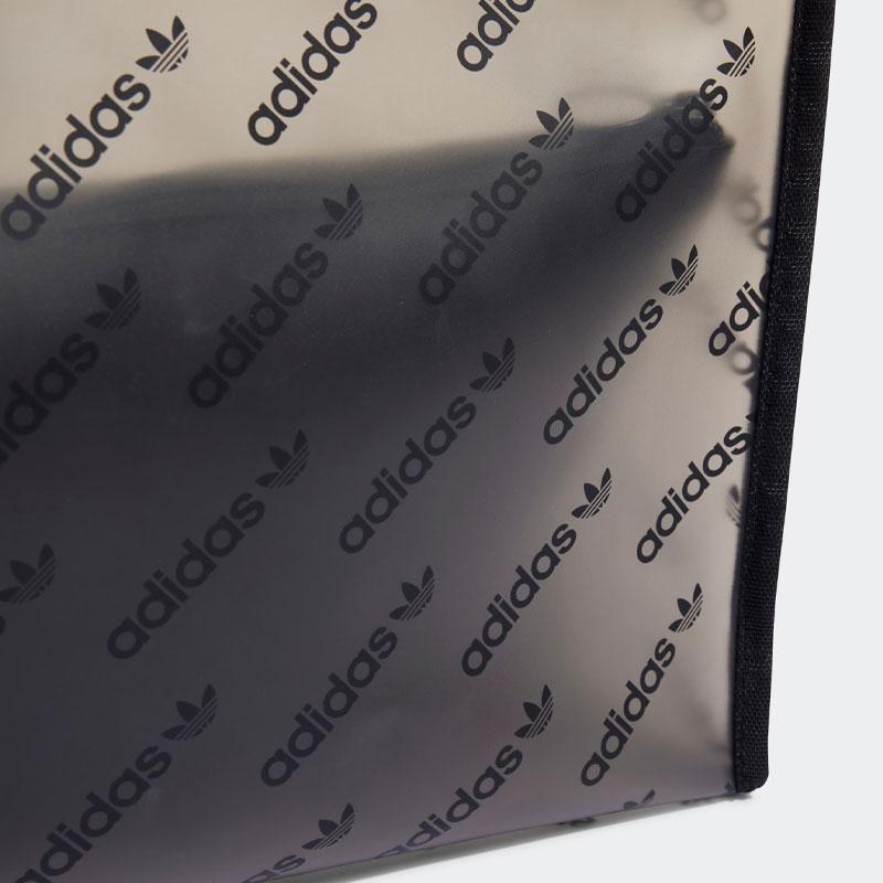 New Adidas Originals TPU Tote Bag Shopping Bag Shoulder Bag Handbag Unisex Transparent Black HS5004