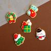 10Pcs Christmas Resin Accessories Cute Santa Claus Snowman Elk Christmas Tree Flat