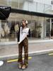 2026 Spring/Summer Women's Black & White Patchwork Raglan Long Sleeve Tee - American Style Print, Loose Fit, Color Block Trendy Top