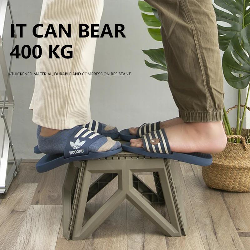 Hot Sale Modern Storage Folding Stool Strong Portable Plastic Stools Eco-friendly Home Foldable Solid Step Stool for Adults