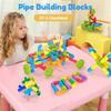DIY Brick Assembling Pipeline Tunnel Construction Pipe Puzzle Blocks  Kids Toy