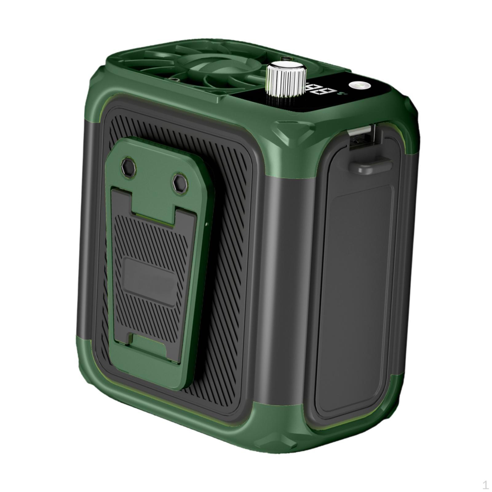 

Belt Fan Personal Cooling Lightweight Powerful Airflows Waist Hanging Neck for Camping зелёный