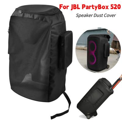 For JBL PartyBox 520 Portable Speaker Dust Case with Mic Pocket Speaker Storage Bag Dual-Side Zipper Closure Speaker Carry Cover