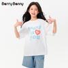 BARRY BANNY Girls' Loose Short-Sleeve Breathable T-Shirt