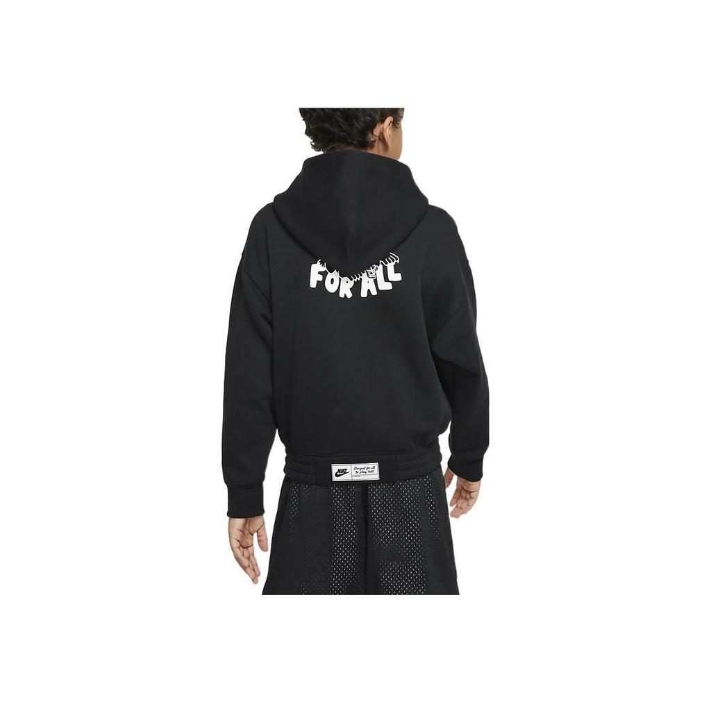 Nike Solid Color Logo Letter Print Casual Hooded Jacket Kids Jackets Black DQ8802-010
