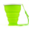 Portable Silicone Retractable Folding Cup With Lid Telescopic Collapsible Drinking Cup Outdoor Coffee Cups Kitchen Bar Supplies