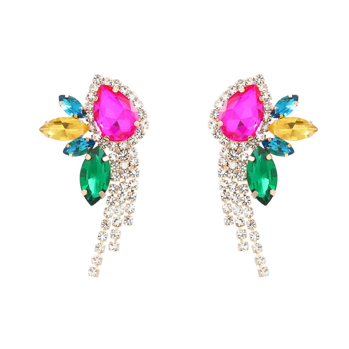 

Роскошные и преувеличенные серьги для женщин с цветочными кисточками, аксессуары для невесты в банкетном стиле