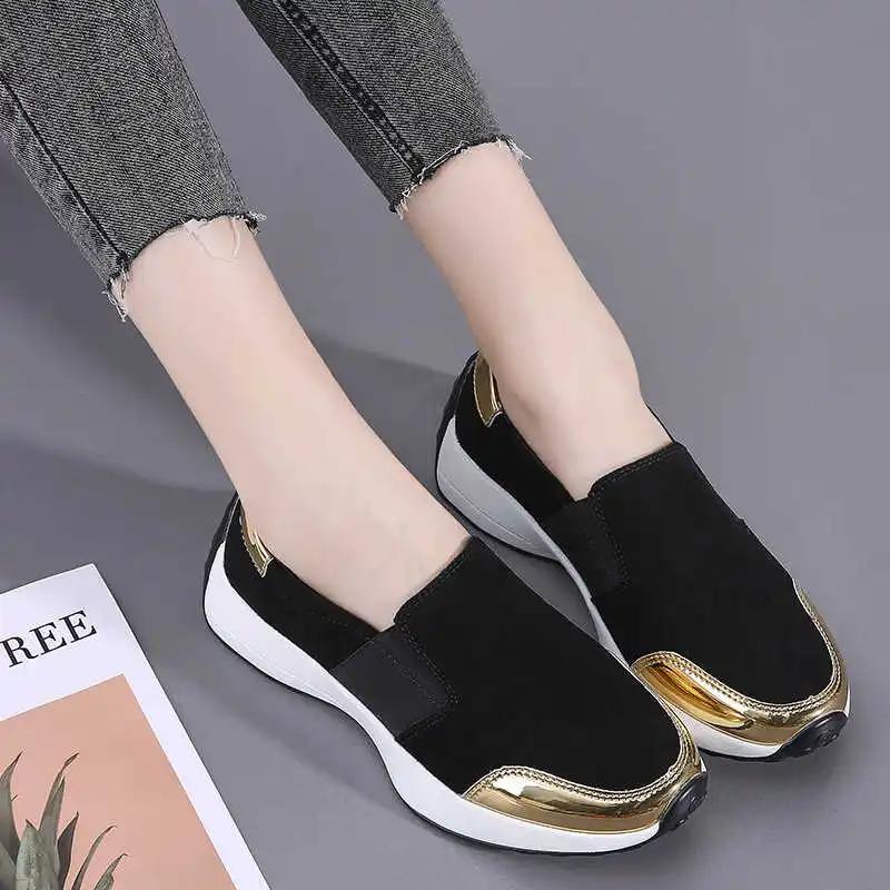 Dames Wandelschoenen met Platte Hak Playform Groene Sneakers Dames Bergschoenen Voor Dames Sneakers Sport Sapatos Releases