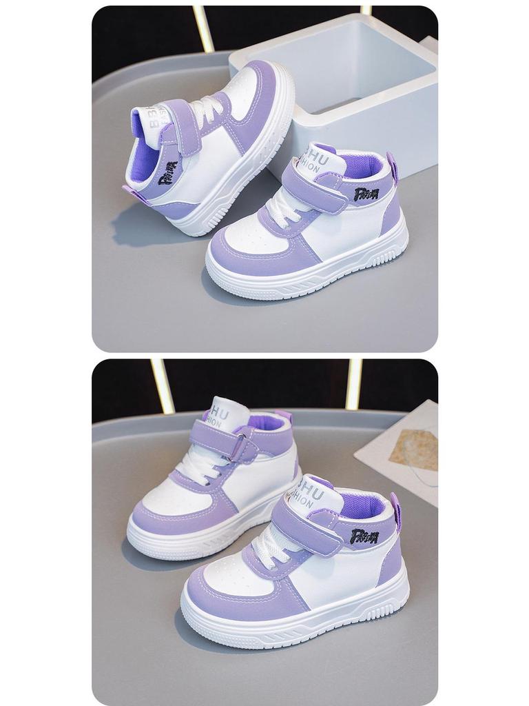 Breathable High-Top Pre-Walker Sneakers: Wear-Resistant Sports Shoes for Boys and Girls