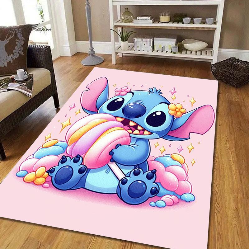 1pc Stitch Pattern Area Rug Soft Flannel Floor Mat for Living Room,Office,Bedroom and Carpet,Sofa Coffee Table Floor Mat